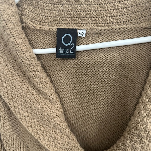 PRICE DROP ❤️Always Tan Cardigan Sweater with Cable Knit and Waist Tie - Picture 3 of 6